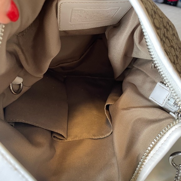 VTG COACH Signature Convertible Shoulder Crossbody Slim Bag Purse F10417 Jaquard - Picture 8 of 16